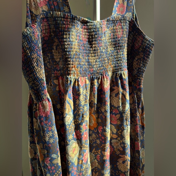 NATURAL LIFE Tricia Mini Dress Blue Yellow Floral M Medium - Picture 6 of 9